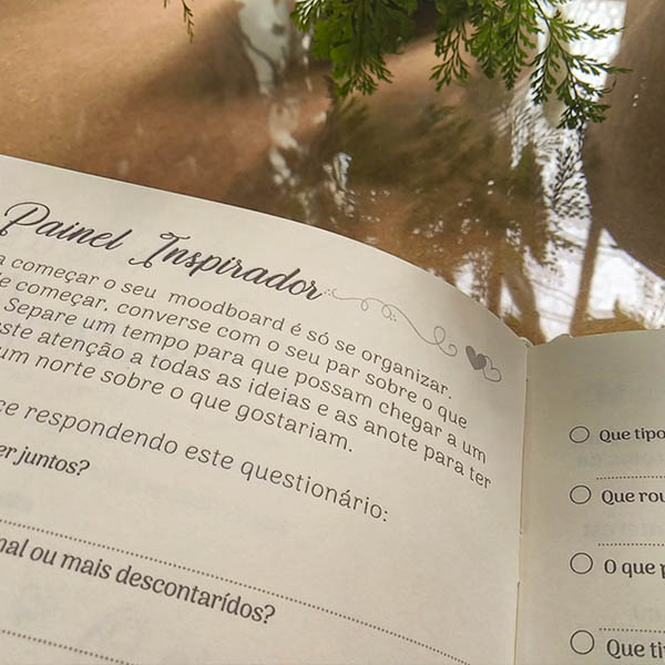 Agenda da noiva com paginas de inspirações